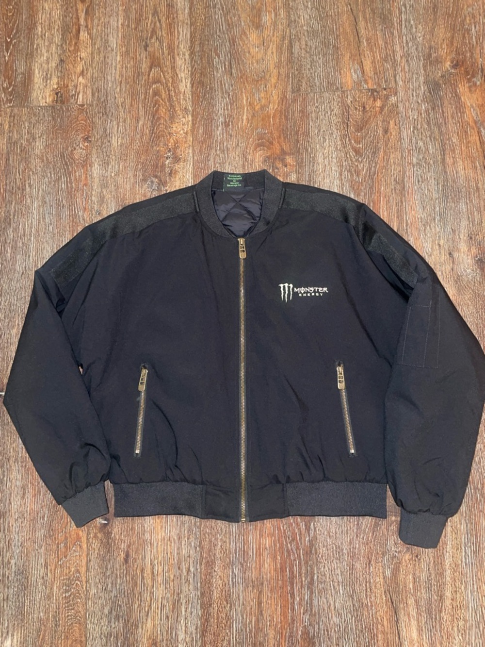 BRAND NEW Monster Energy women’s Black Bomber Jacket, Size M